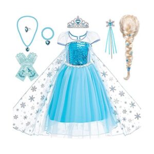 Girls Princess Dress Costume Kids Toddler Princess Dress Up Accessories Birthday Halloween Cosplay Gift