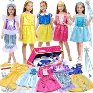 Super Big Sister Princess Dress Costume for Girls 3-6 Toddler Princess Dress Up Clothes for Little Girl Halloween Birthday Party Gift